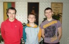 Rajono mokinių olimpiniame festivalyje E.Brazaitis, T.Grimaila, J.Ciganas bandmintono varžybose laimėjo I vietą I